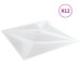 Panouri De Perete 12 Buc. Alb 50X50 Cm Xps 3 M² Stea