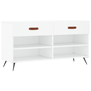 Bancă De Pantofi, Alb, 102X35X55 Cm, Lemn Prelucrat