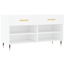 Bancă De Pantofi, Alb, 102X35X55 Cm, Lemn Prelucrat