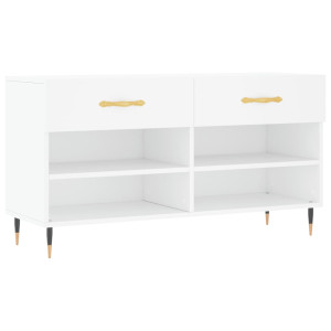 Bancă De Pantofi, Alb, 102X35X55 Cm, Lemn Prelucrat