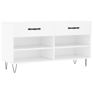 Bancă De Pantofi, Alb, 102X35X55 Cm, Lemn Prelucrat