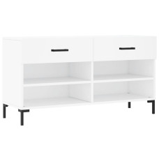 Bancă De Pantofi, Alb, 102X35X55 Cm, Lemn Prelucrat