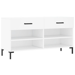 Bancă De Pantofi, Alb, 102X35X55 Cm, Lemn Prelucrat