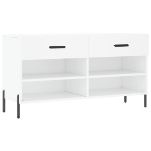 Bancă De Pantofi, Alb, 102X35X55 Cm, Lemn Prelucrat