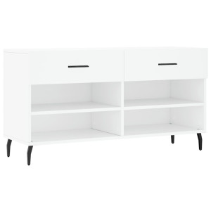 Bancă De Pantofi, Alb, 102X35X55 Cm, Lemn Prelucrat