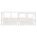 Cadru De Pat Copii Cu Sertare, Alb, 70X140 Cm, Lemn Masiv Pin