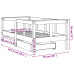 Cadru De Pat Copii Cu Sertare, Alb, 70X140 Cm, Lemn Masiv Pin