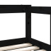 Cadru De Pat Copii Cu Sertare, Negru, 70X140 Cm, Lemn Masiv Pin