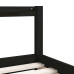 Cadru De Pat Copii Cu Sertare, Negru, 80X160 Cm, Lemn Masiv Pin