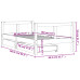 Cadru De Pat Copii Cu Sertare, Negru, 80X160 Cm, Lemn Masiv Pin