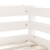 Cadru De Pat Copii Cu Sertare, Alb, 70X140 Cm, Lemn Masiv Pin