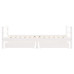 Cadru De Pat Copii Cu Sertare, Alb, 80X160 Cm, Lemn Masiv Pin
