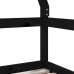 Cadru De Pat Copii Cu Sertare, Negru, 70X140 Cm, Lemn Masiv Pin