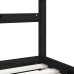 Cadru De Pat Copii Cu Sertare, Negru, 80X160 Cm, Lemn Masiv Pin