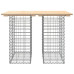 Bancă De Grădină, Design Gabion, 100X70X72Cm, Lemn Masiv De Pin