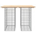 Bancă De Grădină, Design Gabion, 100X70X72Cm, Lemn Masiv De Pin