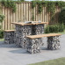 Bancă De Grădină, Design Gabion, 100X70X72Cm, Lemn Masiv De Pin