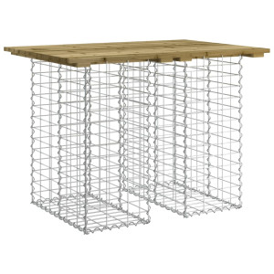 Bancă Grădină, Design Gabion, 100X70X72 Cm, Lemn Pin Impregnat