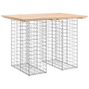 Bancă De Grădină, Design Gabion, 100X70X72Cm, Lemn Masiv De Pin