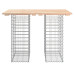Bancă De Grădină, Design Gabion, 100X70X72Cm, Lemn Masiv De Pin