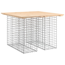 Bancă De Grădină, Design Gabion, 100X102X72Cm, Lemn Masiv Pin