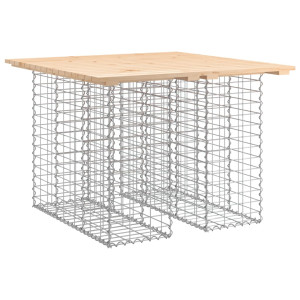 Bancă De Grădină, Design Gabion, 100X102X72Cm, Lemn Masiv Pin