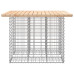 Bancă De Grădină, Design Gabion, 100X102X72Cm, Lemn Masiv Pin