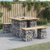 Bancă De Grădină, Design Gabion, 100X102X72Cm, Lemn Masiv Pin
