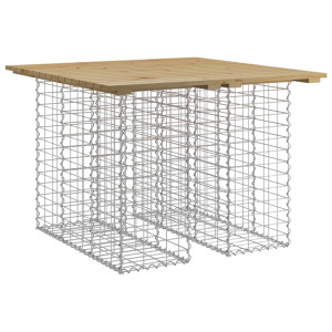 Bancă Grădină, Design Gabion, 100X102X72 Cm, Lemn Pin Impregnat