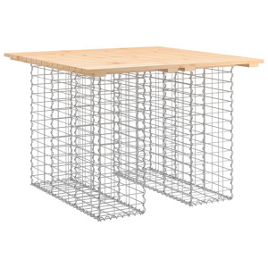 Bancă De Grădină, Design Gabion, 100X102X72Cm, Lemn Masiv Pin