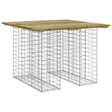 Bancă Grădină, Design Gabion, 100X102X72 Cm, Lemn Pin Impregnat