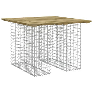Bancă Grădină, Design Gabion, 100X102X72 Cm, Lemn Pin Impregnat