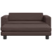 Canapea Copii Cu Taburet Maro 100X50X30Cm Piele Ecologică