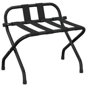 Suport Pentru Bagaje Cu Spătar, Negru, 56X39X52 Cm