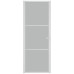 Ușă De Interior, 76X201,5 Cm, Alb, Sticlă Mată Și Aluminiu
