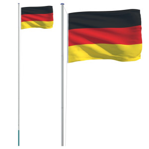 Steag Germania Și Stâlp Din Aluminiu, 6,23 M