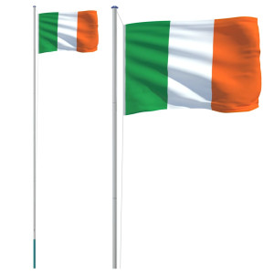 Steag Irlanda Și Stâlp Din Aluminiu, 6,23 M