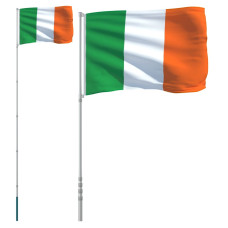 Steag Irlanda Și Stâlp Din Aluminiu, 5,55 M