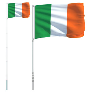Steag Irlanda Și Stâlp Din Aluminiu, 5,55 M