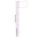 Stâlp De Steag Telescopic, Argintiu, 5,55 M, Aluminiu