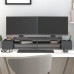 Suport Pentru Monitor, Gri, 100X27,5X15 Cm, Lemn Masiv Pin