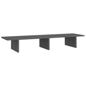 Suport Pentru Monitor, Gri, 100X27X15 Cm, Lemn Masiv Pin