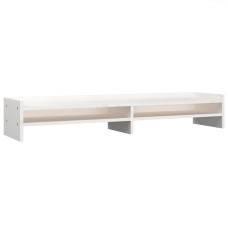 Suport Pentru Monitor, Alb, 100X24X16 Cm, Lemn Masiv Pin