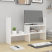 Suport Pentru Monitor, Alb, (39-72)X17X43 Cm, Lemn Masiv Pin