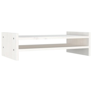 Suport Pentru Monitor, Alb, 50X27X15 Cm, Lemn Masiv Pin