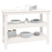 Banc De Lucru, Alb, 110,5X50X80 Cm, Lemn Masiv Pin