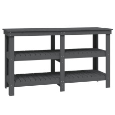 Banc De Lucru, Gri, 142,5X50X80 Cm, Lemn Masiv Pin