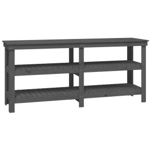 Banc De Lucru, Gri, 181X50X80 Cm, Lemn Masiv Pin