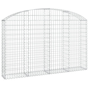 Coș Gabion Arcuit 200X30X120/140 Cm Fier Galvanizat