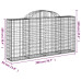 Coș Gabion Arcuit 200X30X100/120 Cm Fier Galvanizat